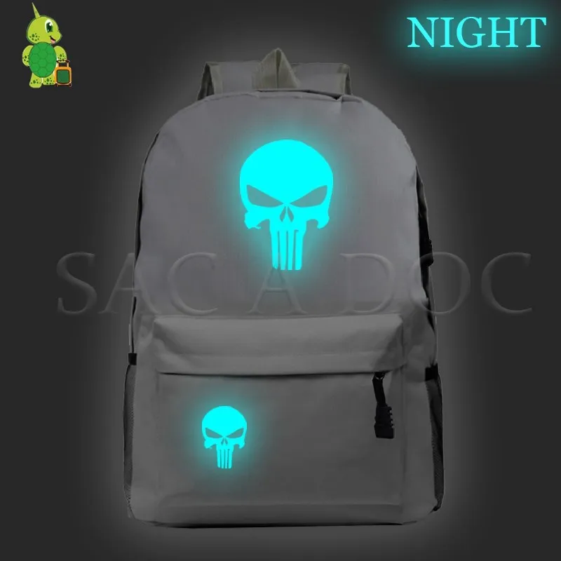 19gray Новинка, рюкзак Mochila, Мстители, женский, мужской, рюкзак, светящийся, для подростков, школьные сумки, Капитан Америка, дорожная сумка для ноутбука - Цвет: 19gray