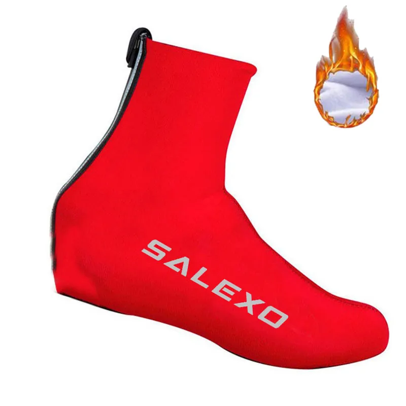 

2022 Salexo Brand Winter Thermal Cycling Shoe Cover Men Windproof Cycling MTB Bike Shoes Covers Bicycle Overshoes Cubre Ciclismo