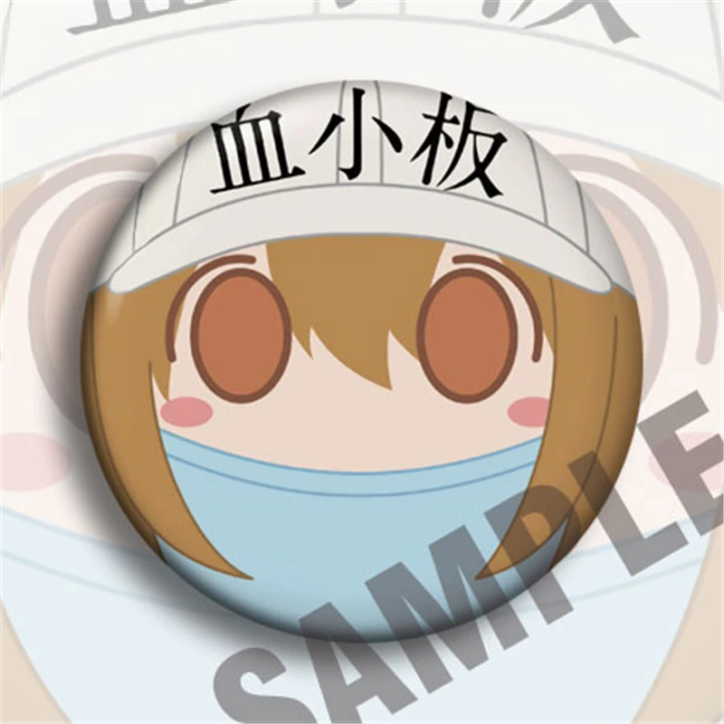 58 мм классные японские Мультяшные клетки на работе Cos значок коллекция рюкзаки