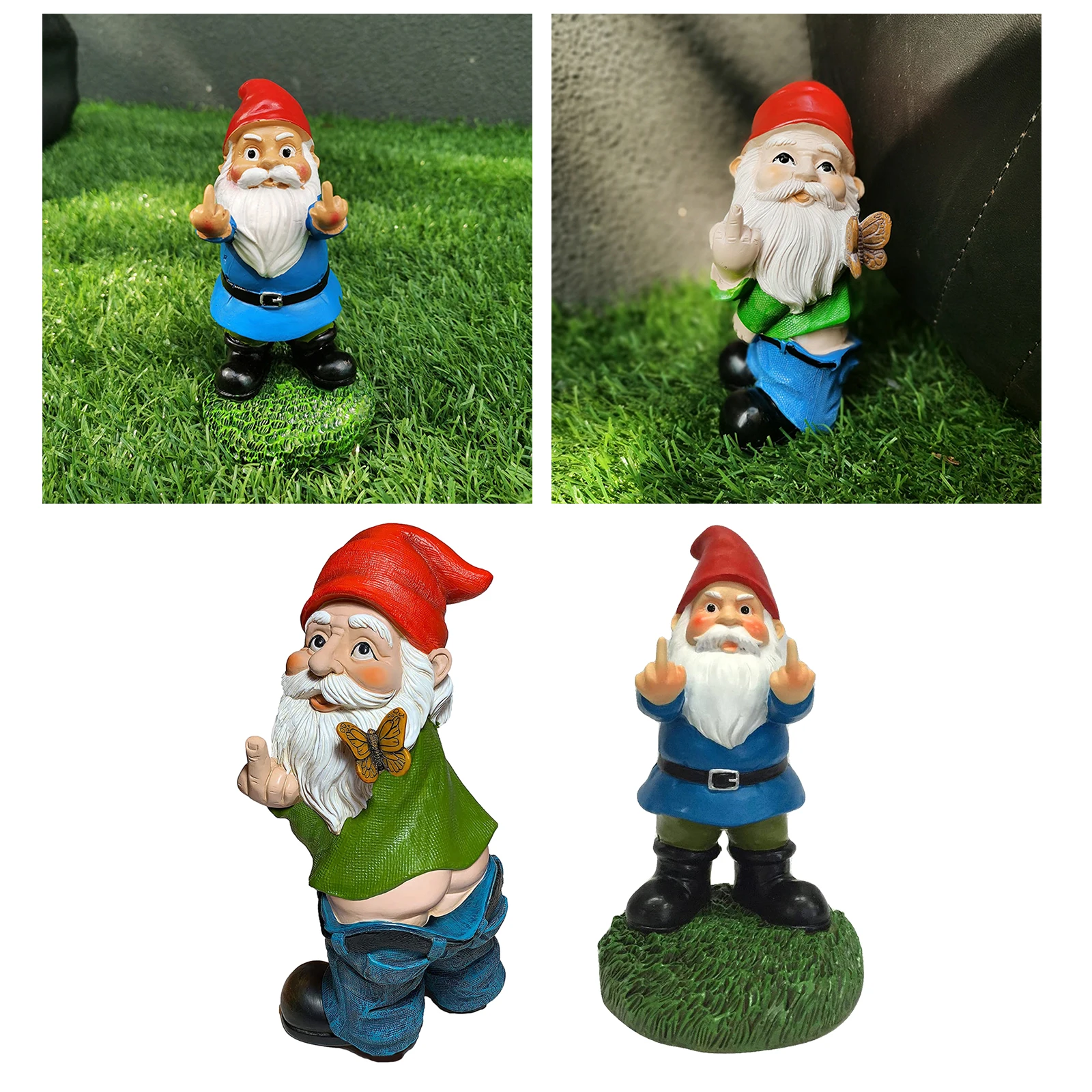 

Garden Gnome Resin Ornaments Garden Sculpture Resin Ornaments Old Man Lawn Yard Decor Cartoon Statue