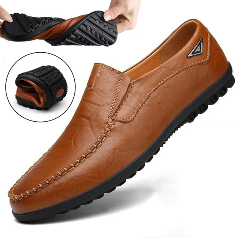 Мужская повседневная обувь из натуральной кожи люксовый бренд 2020 мужские лоферы