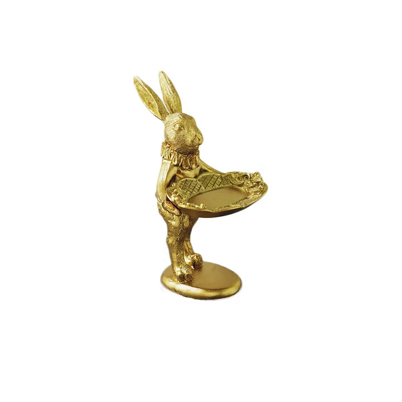 

Nordic Creative Resin Rabbit Animal Storage Rack Sculpture Decoration Living Room TV Cabinet Desktop Home Decor Ornaments