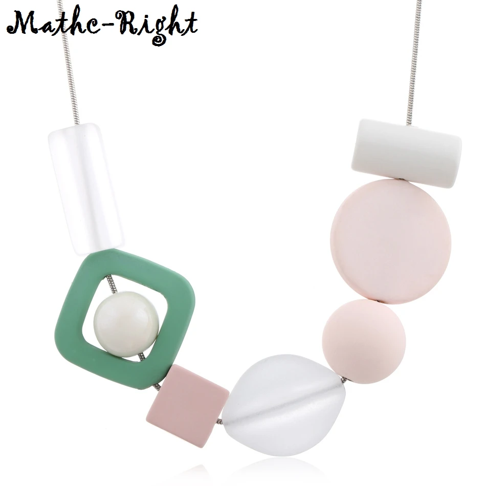 Разноцветное массивное ожерелье из смолы женские ожерелья и подвески с