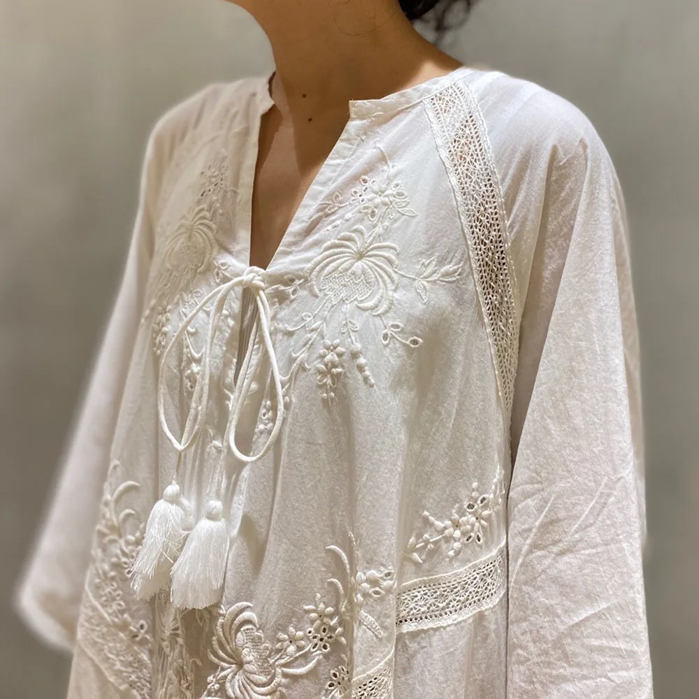 

2021 Summer Floral Woman Dress O-neck Patchwork Lace-Up Print Long Sleeve Casual Office Lady Pullover Solid Color Female Dresses