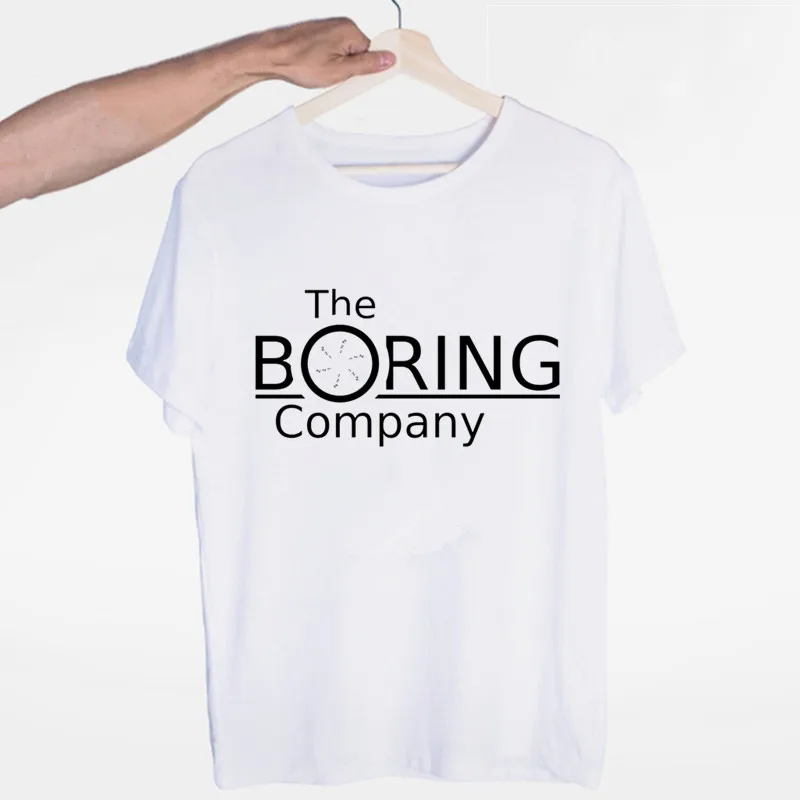 

Men Tshirts Hip Hop Mens Short Sleeved T-shirts Fashion Casual T-shirt The Boring Company T Shirt
