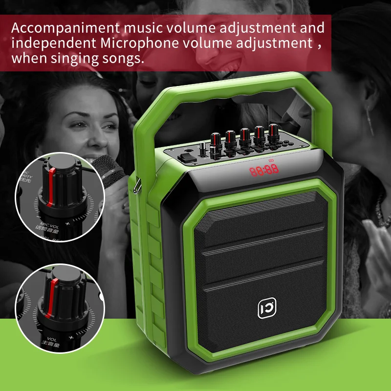 Входное устройство HIFI караоке динамик беспроводной стерео портативный сабвуфер