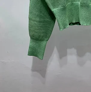 

2021 New V-neck Embroidered Letters Solid Color V-neck Pullover Blouse Sweater Knit Sweater Women