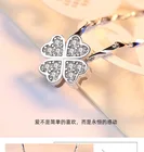 Цепочка длиной до ключицы из серебра 999 пробы с подвеской в виде клевера и сердца, женское ожерелье из серебра пробы длиной 45 см