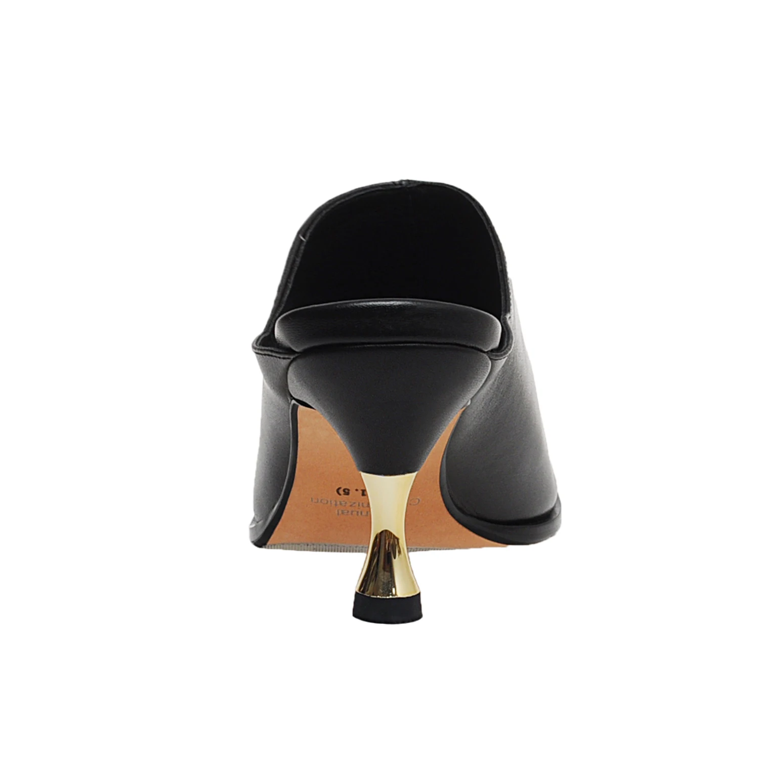 

Genuine Leather Slippers Women Thin High Heels Summer Shoes Woman Ladies Sexy Peep Toe Slippers Female Outdoor Slides Party Shoe