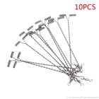 Рыболовная проволока с поворотным рыболовным механизмом, 10 шт., Т-образная нержавеющая сталь, 91215 см, снасти, J07 21, Прямая поставка