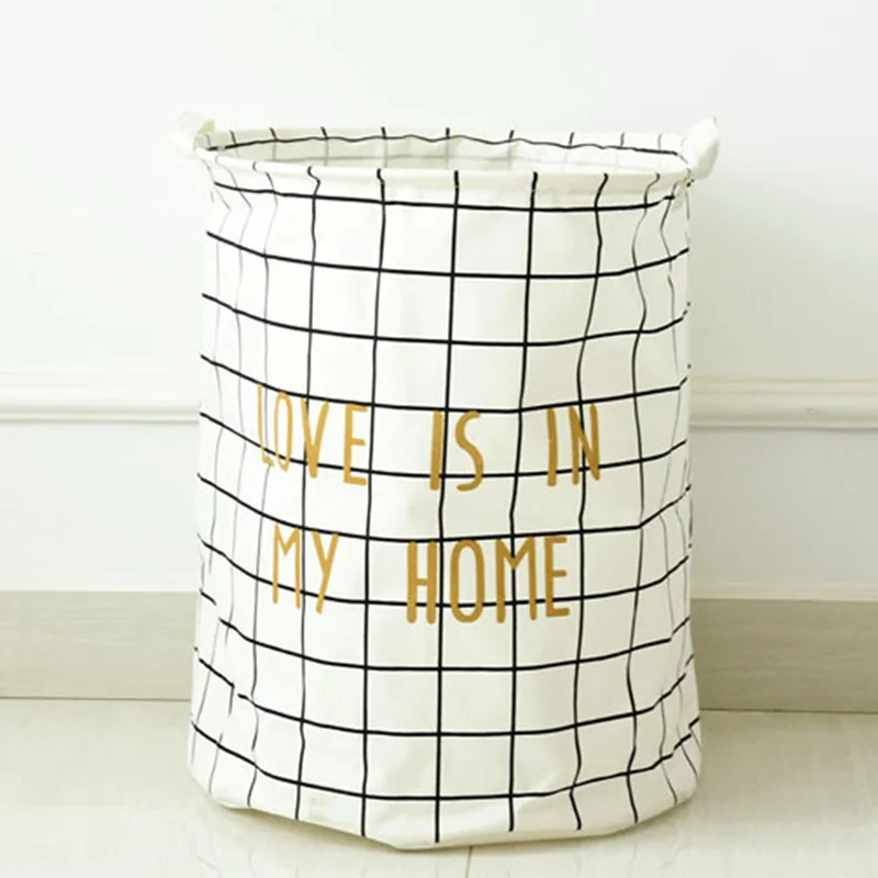 

Free Shipping Stand Laundry Basket Toy Storage Box Super Large Bag Cotton Washing Dirty Clothes Big Basket Organizer Bin Handle