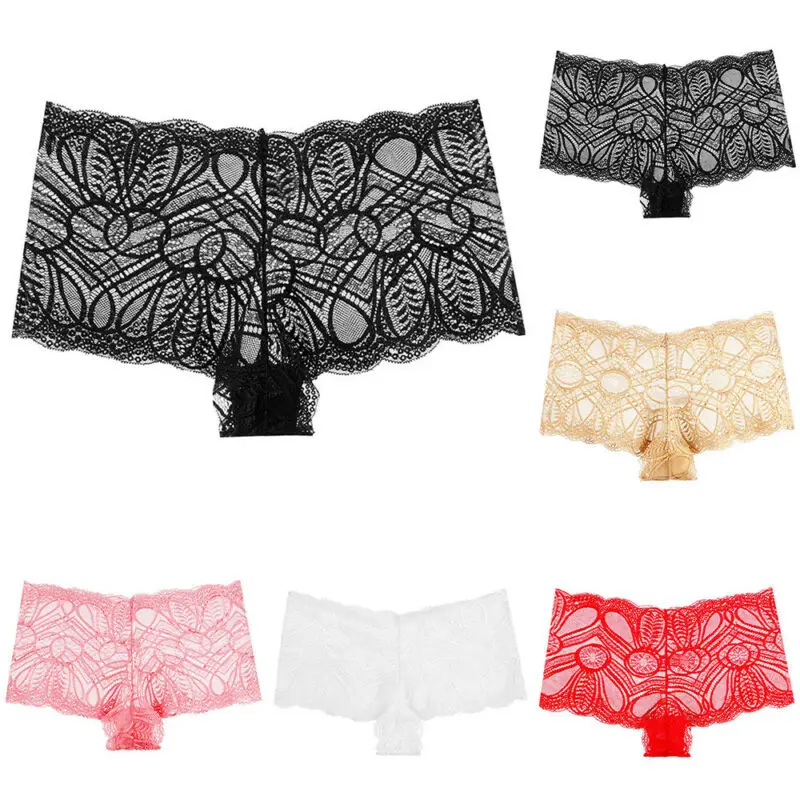 

Womens Lace Mesh Sheer Thongs Ladies Sexy Soft Underwear Panties French Knickers