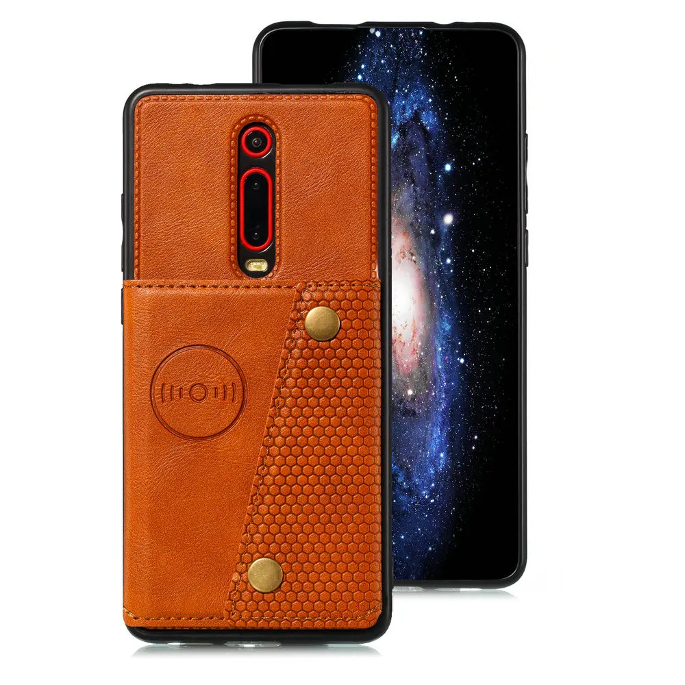 Роскошный кожаный флип чехол с отделением для карт Xiaomi Mi 9 T Pro Redmi9 задняя крышка