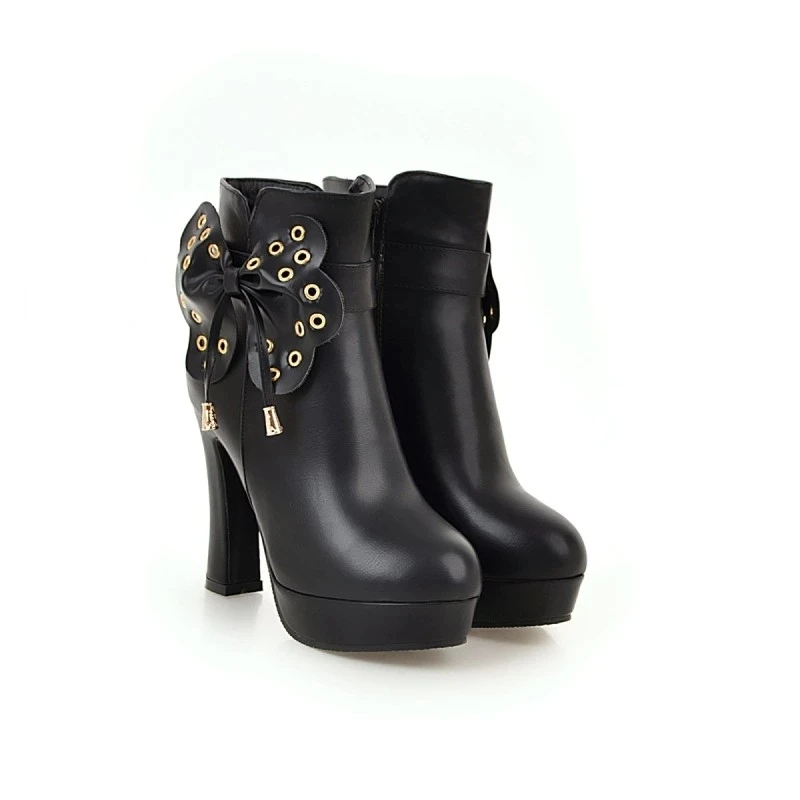 Женские ботинки до щиколотки на каблуке с золотым цветочным принтом | Обувь