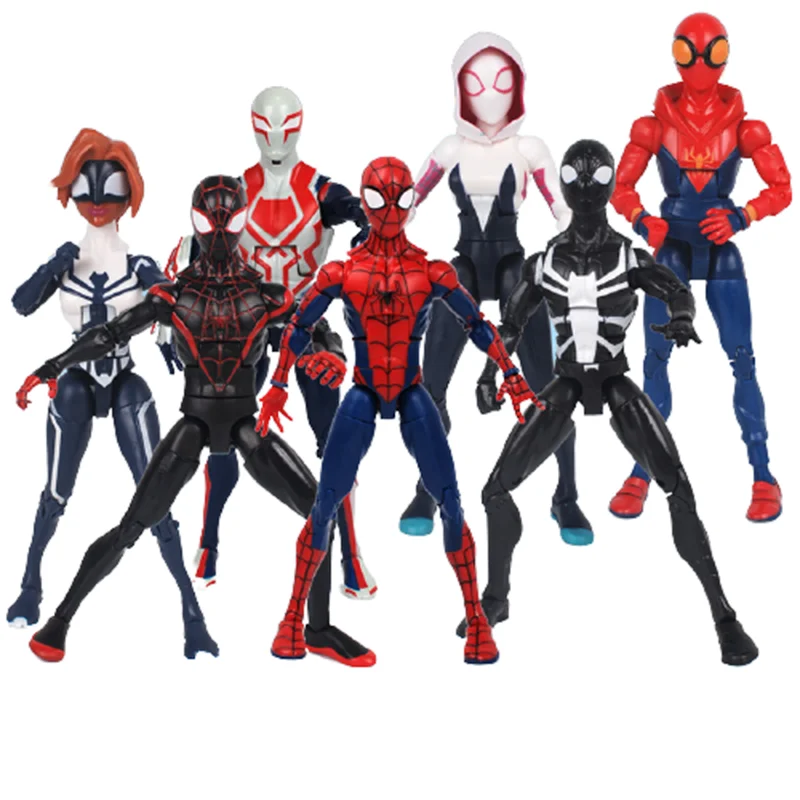 

Disney Extraordinary Spider-man Spider Man Model Toy Figure Children's 7-inch Movable Hand-made Bracket Version Boxed Toys