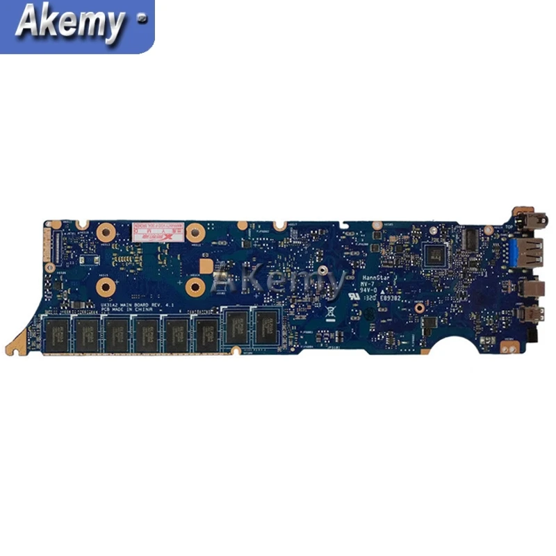 Akemy UX31A2 материнская плата для ноутбука ASUS UX31A UX31 тест оригинальная 4G RAM i5-3317U REV2.0 |