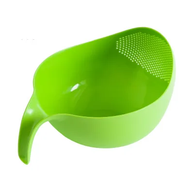 L-Green Кухонная мойка риса слив Basketry толстый пластик с ручкой фруктовая чаша стиральная корзина для товары для дома, кухни mx8021523 - Цвет: L-Green