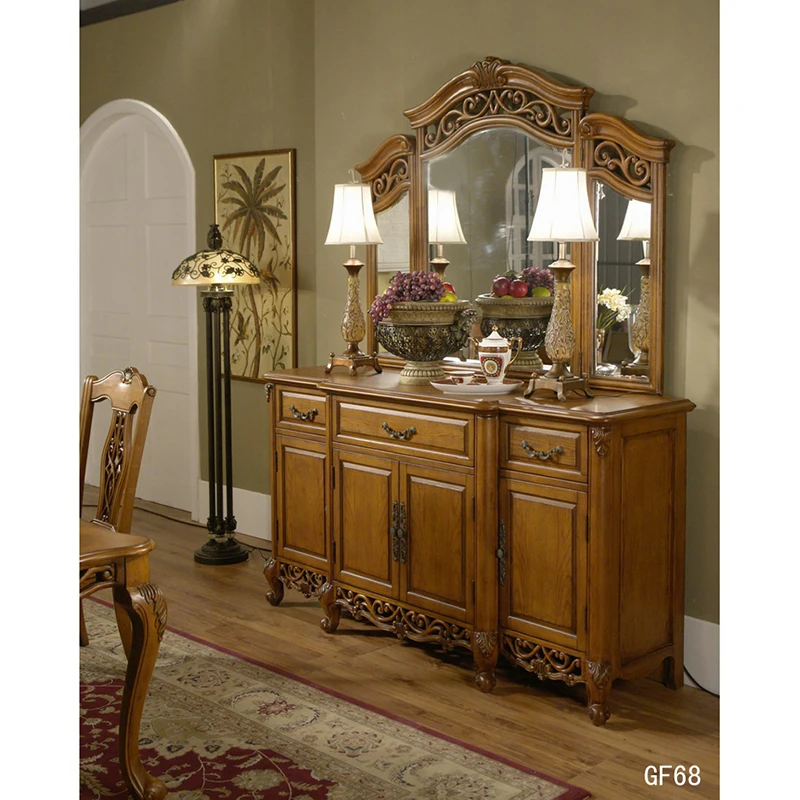 

Wooden luxury side cabinet for dining room and living room dresser table for bedroom GF68