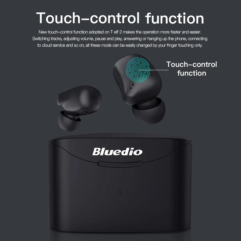 Беспроводные наушники Bluedio TWS2 T elf 2 Миниатюрная Bluetooth гарнитура с зарядным устройством гарнитура|Наушники и