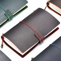 diy handmade leather notebook travel notebook retro minimalist journal back to school office book outside sketchbook friend gift