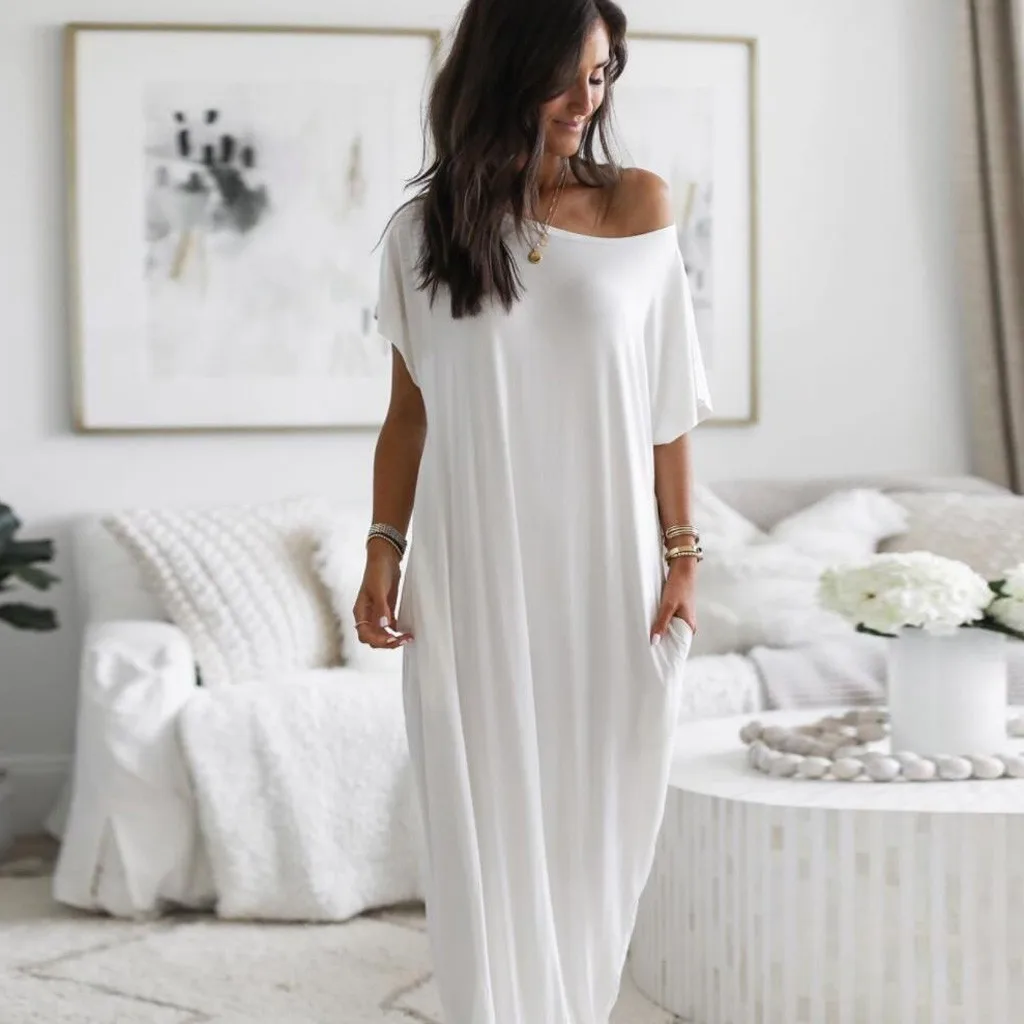 Женское летнее сексуальное повседневное пляжное платье 2020 новое однотонное с