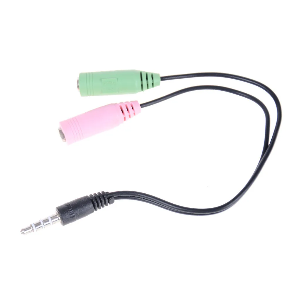 

2 In 1 Splitter 3.5mm Male To Dual Female Splitter Cable Adapter Audio Earphone Headset Jack Headphone Mic Audio Cable
