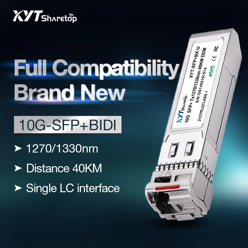 

1 pair Compatible with cisco Huawei 10G bidi sfp 40km fiber optic transceiver T1270/R1330nm, T1330/R1270nm 40KM SFP module