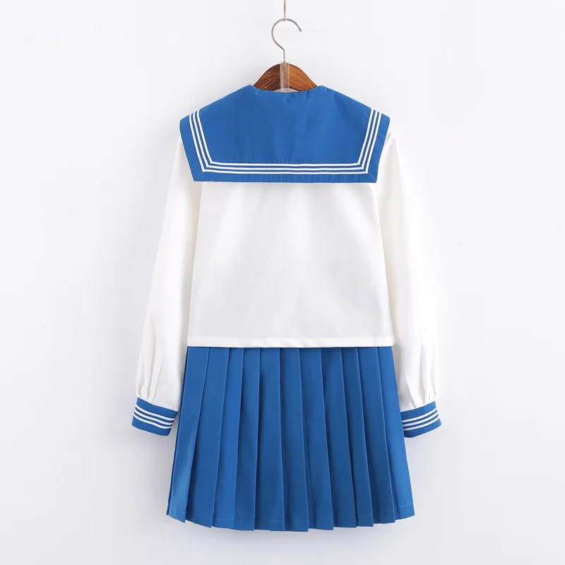 

JK Uniform School Girl Kawaii Bow-knot Long Sleeve Top Skirt Japanese High-quality Sweet Girl Sailor Suit Student Cosplay Anime