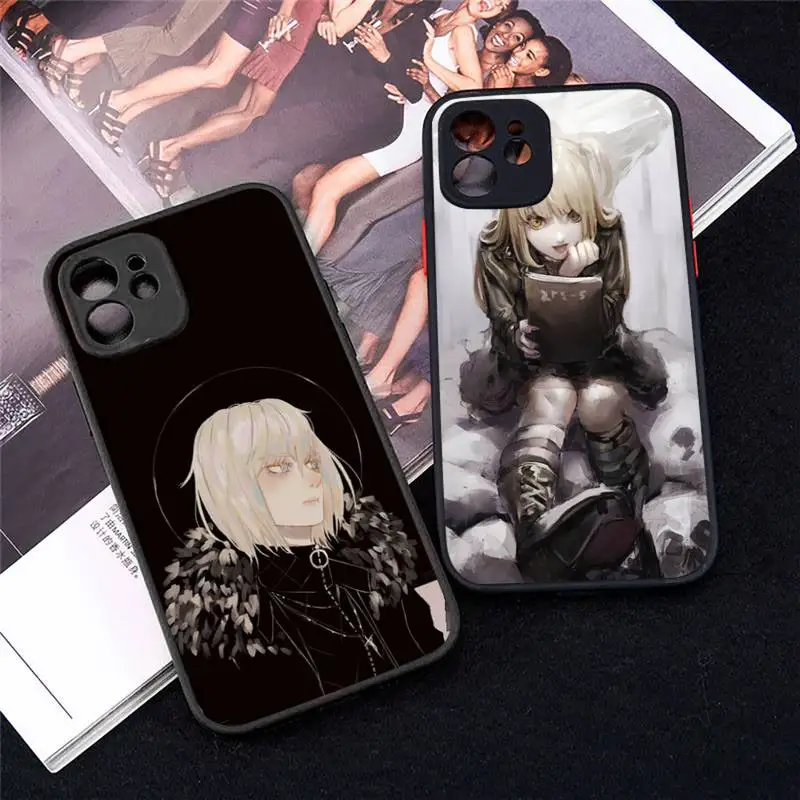 

Death Note Phone Case Matte Transparent for iPhone 7 8 11 12 s mini pro X XS XR MAX Plus Clear mobile bag Yagami Light MisaMisa
