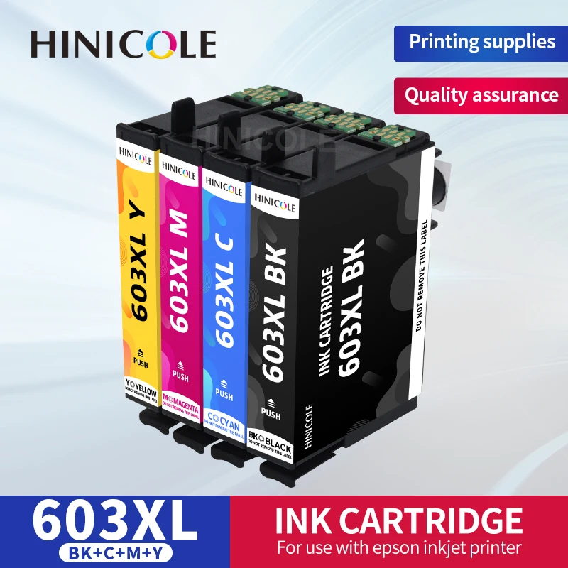 

HINICOLE 603 XL совместимый для Epson 603XL E603 T603 для XP-2100 XP-3100 WF-2810 XP-3105 XP-4100 XP-4105 WF-2830 XP-2105 принтер