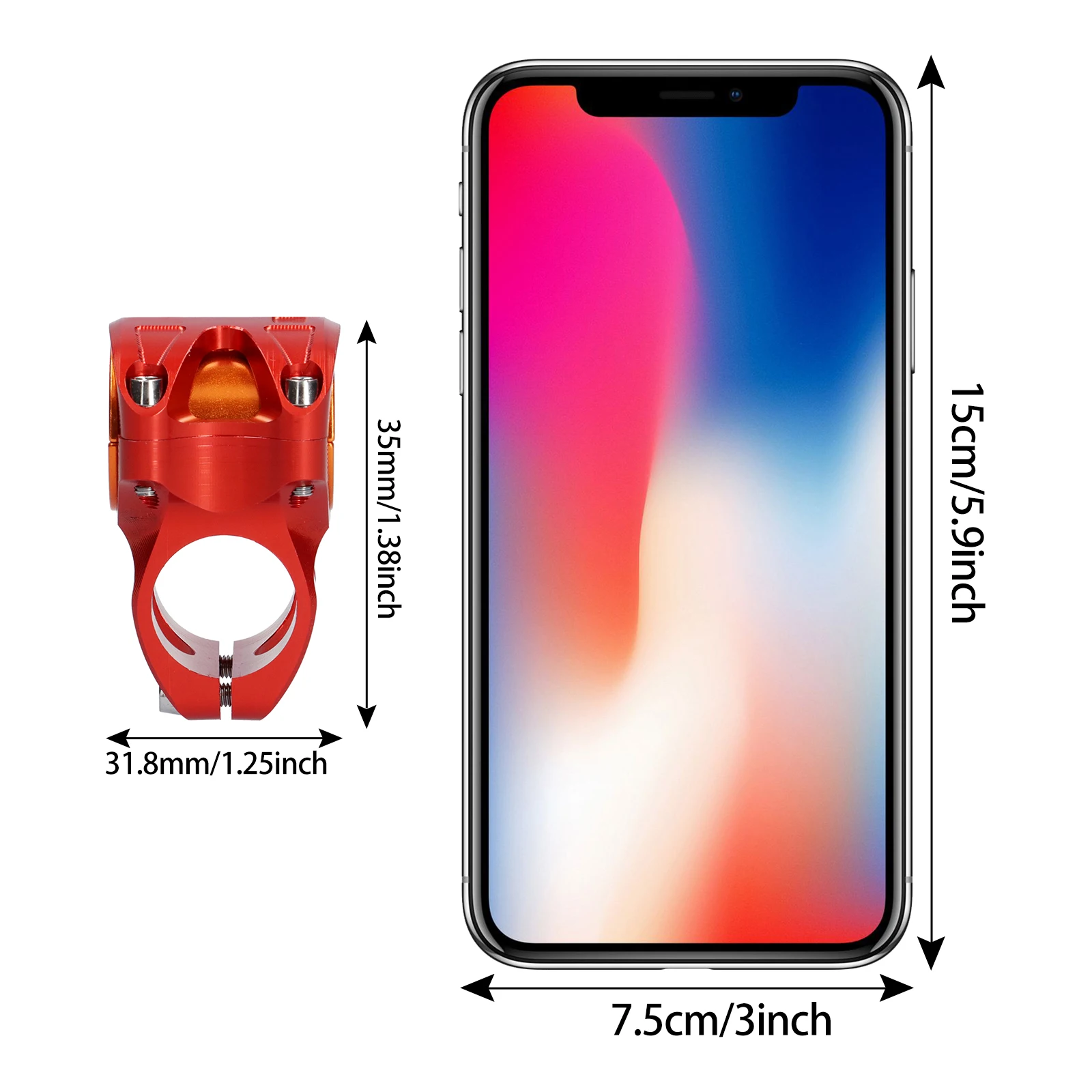 

Велосипедный стержень из алюминиевого сплава, светильник стержень руля 31,8X35 мм для большинства велосипедных принадлежностей, износостойки...