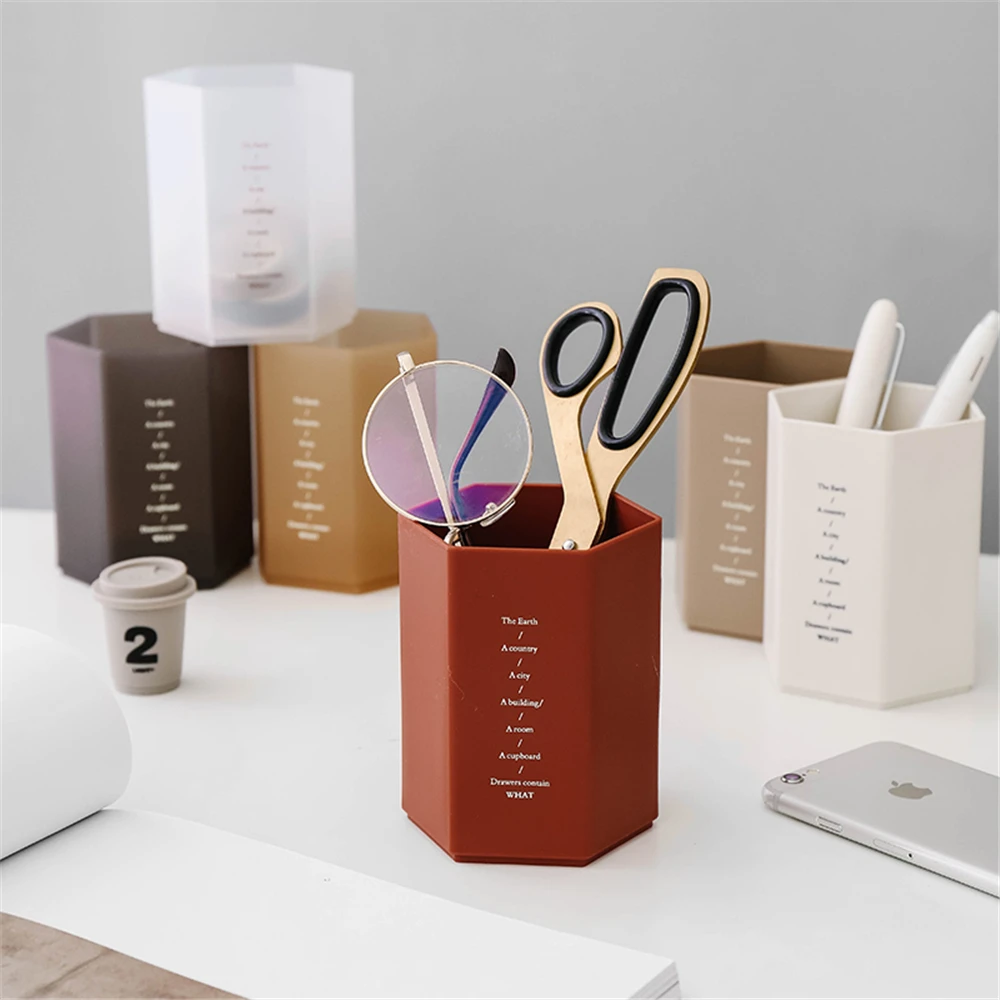 Настольный прозрачный ящик для хранения держатель ручек подставка карандашей