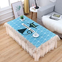 1pcs art lace rectangular table cloth custom table cloth household beauty yarn digital printing coffee table cloth