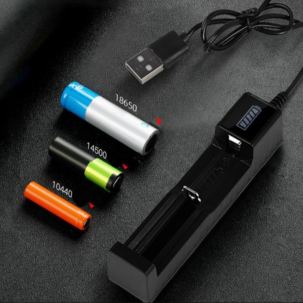 Универсальное зарядное устройство USB с 1 слотом для аккумуляторов умное со