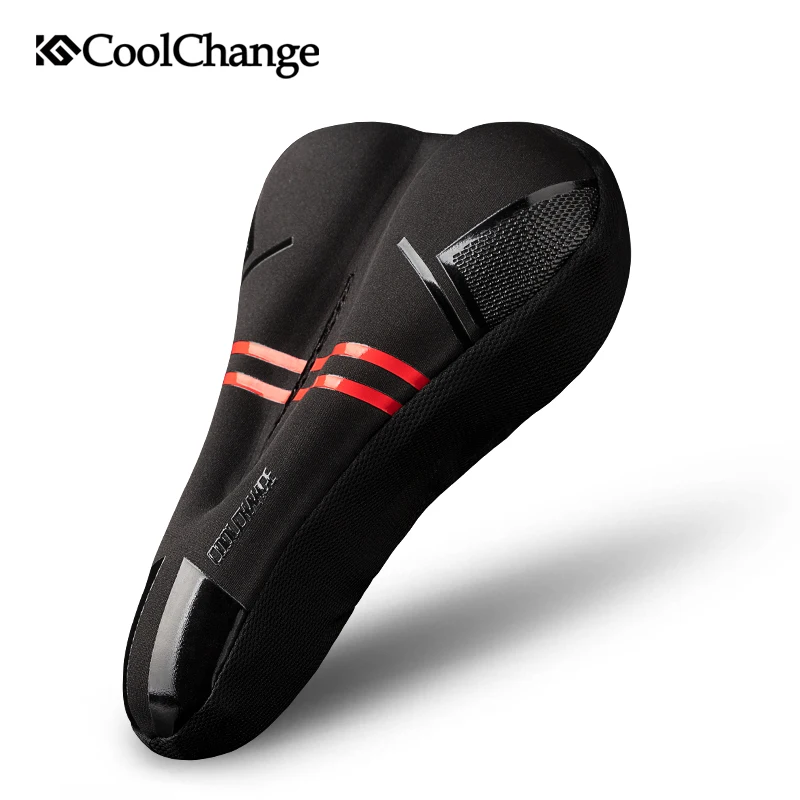 Силиконовая подушка CoolChange для велосипедного сиденья удобная губчатая накладка