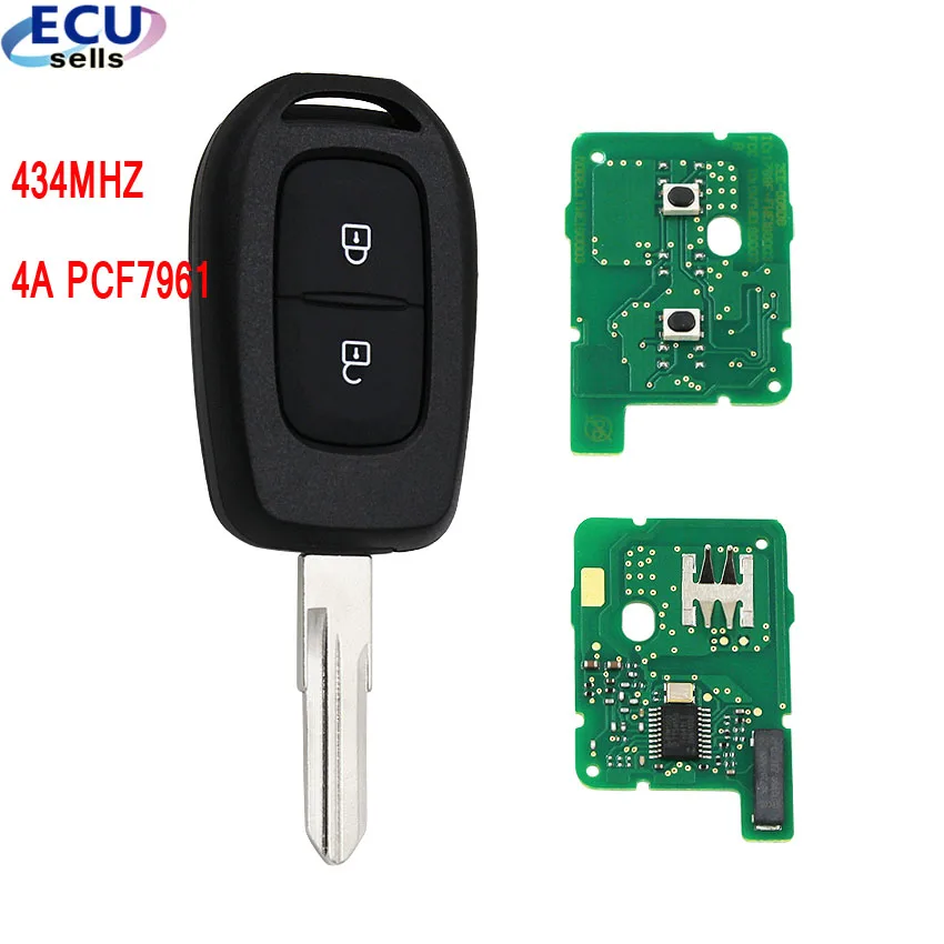 Новый дистанционный ключ 2 кнопки 434 МГц с чипом 4A PCF7961M для Renault Sandero Dacia Logan|Ключ от