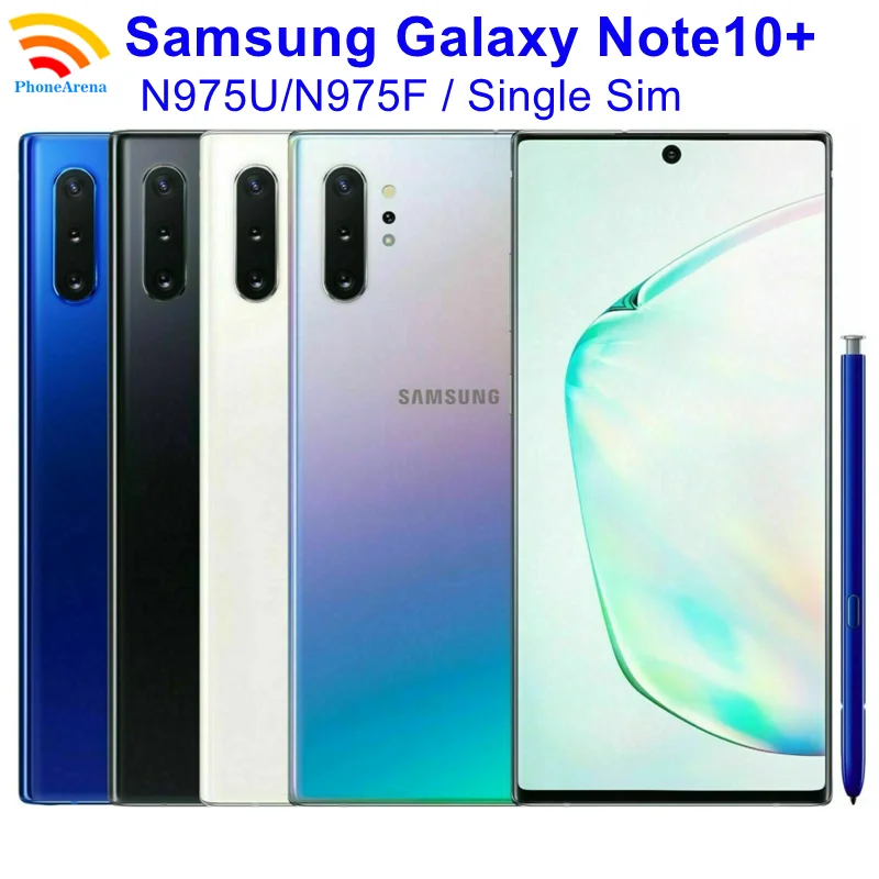 Оригинальный сотовый телефон Samsung Galaxy Note10 + Plus N975U1 N975F 【 99% Новый 】 6 8 &quot256 Гб ПЗУ 12