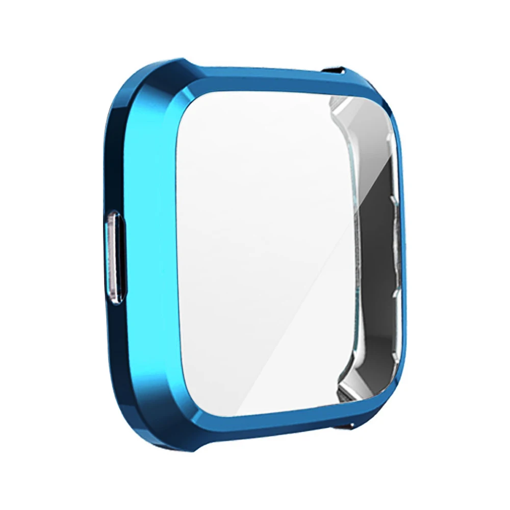 Blue Чехол для часов Fitbit Versa Lite/Versa 2, Мягкий защитный чехол для экрана Versa2, легкий ТПУ бампер, тонкий Чехол, аксессуары - Цвет: Blue