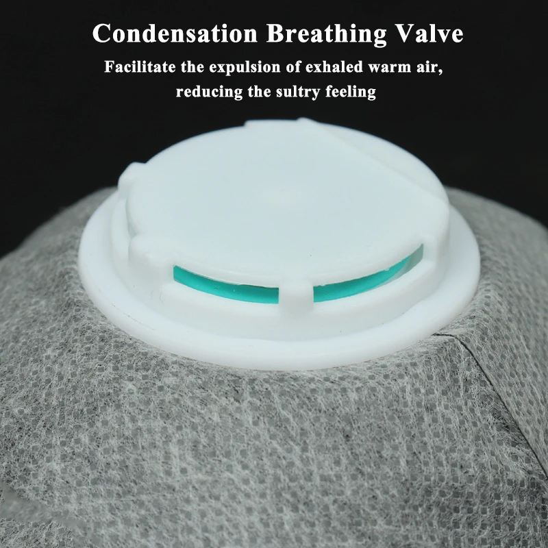 

10/20pcs FFP3 Cup Type Face Mask Protective Masks Headband Headwear Mouth Caps With Valve 4 Layers Filter Dustproof Respirator