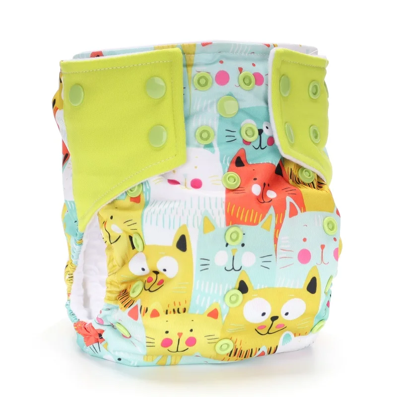 [CHOOEC] 2020 New One Size Baby Washable Reusable Pocket Cloth Diapers Double Breasted Digital Integrated Flower Pattern pant | Мать и