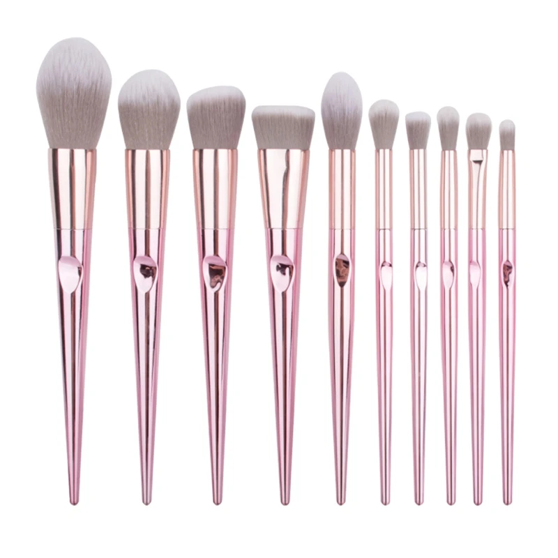 

10Pcs Eye Makeup Brushes Set Eye Shadow Eyebrow Sculpting Power Brush Tools X7JA
