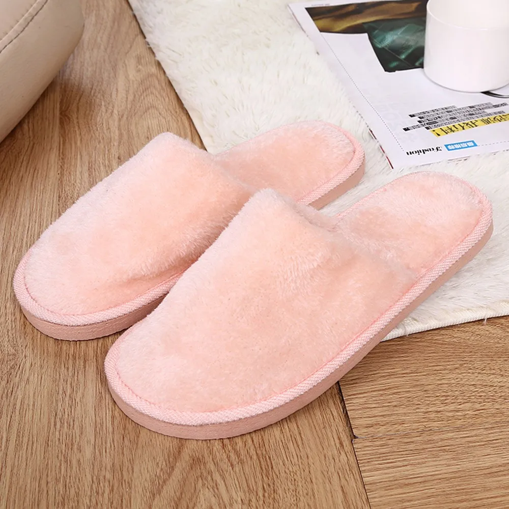 Men Shoes Warm Home Plush Soft Slippers Indoors Anti-slip Winter Floor Bedroom Shoes Zapatos De Hombre Домашние Тапочки #S