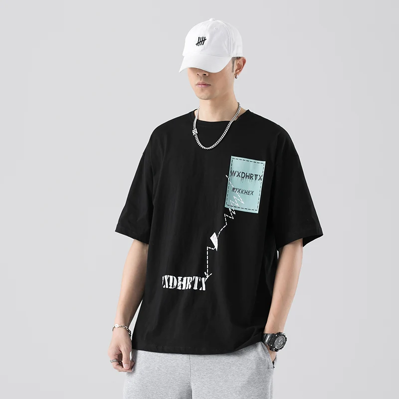 Новые летние 100% хлопковые футболки мужские повседневные Мягкие фирменные Лидер