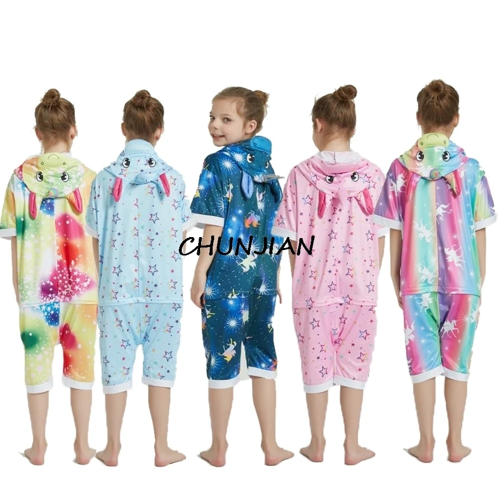 Кигуруми пижамы для мамы и детей комбинезон милая цельная Пижама пижама с