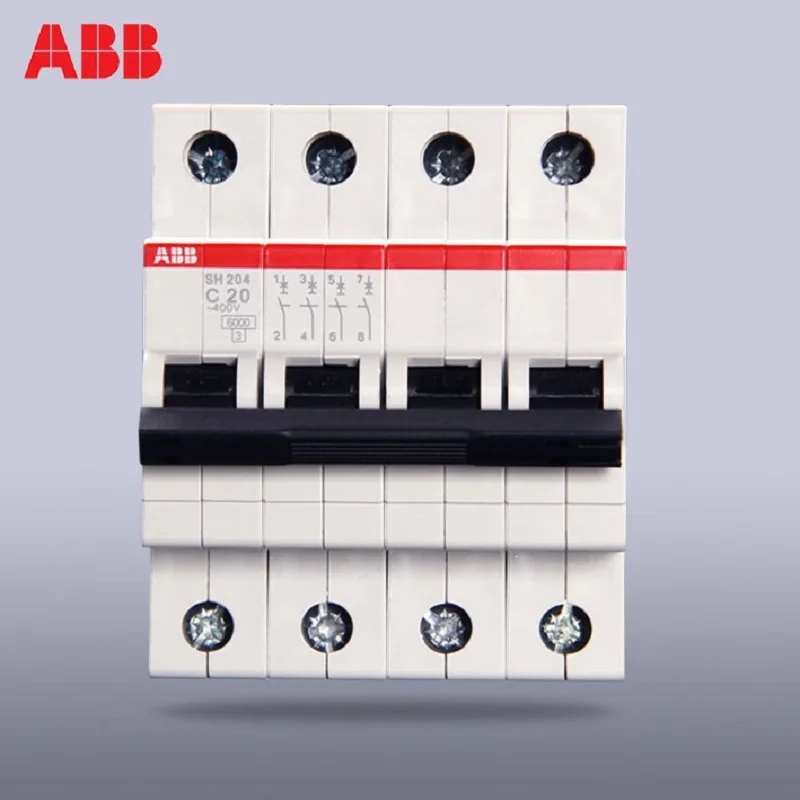 

ABB Miniature Circuit Breaker SH204 4P TYPE C 1A 2A 3A 4A 6A 10A 16A 20A 25A 32A 40A 50A 63A