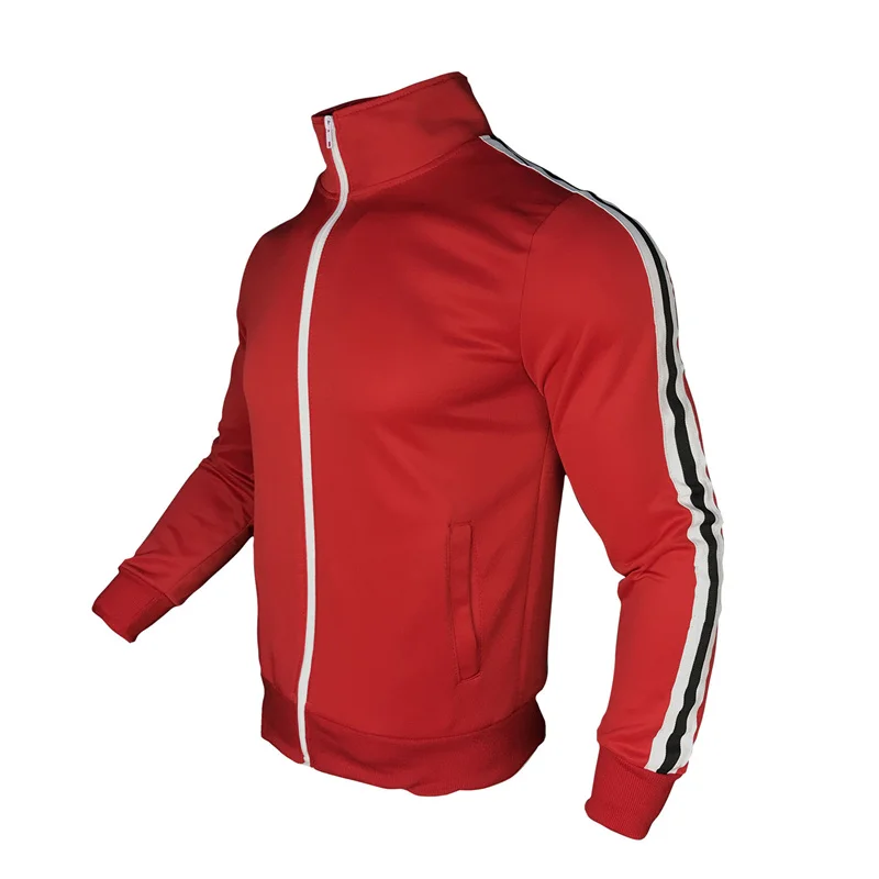 

Zipper Stand Up Collar Men /Women Sets Sport Jacket and Lacing Pants 2 Pieces Suit Splicing Edges Air Layer Fabric Clothing New