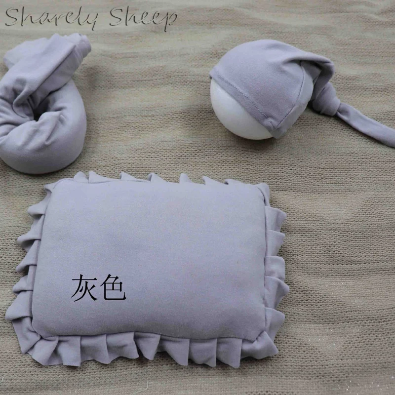 Newborn Photography Props Stretch Wraps Baby Boy Girl Photo Shoot Posing Hat+Wraps+Pillow Set bebe fotoshooting Accessories Prop | Мать и