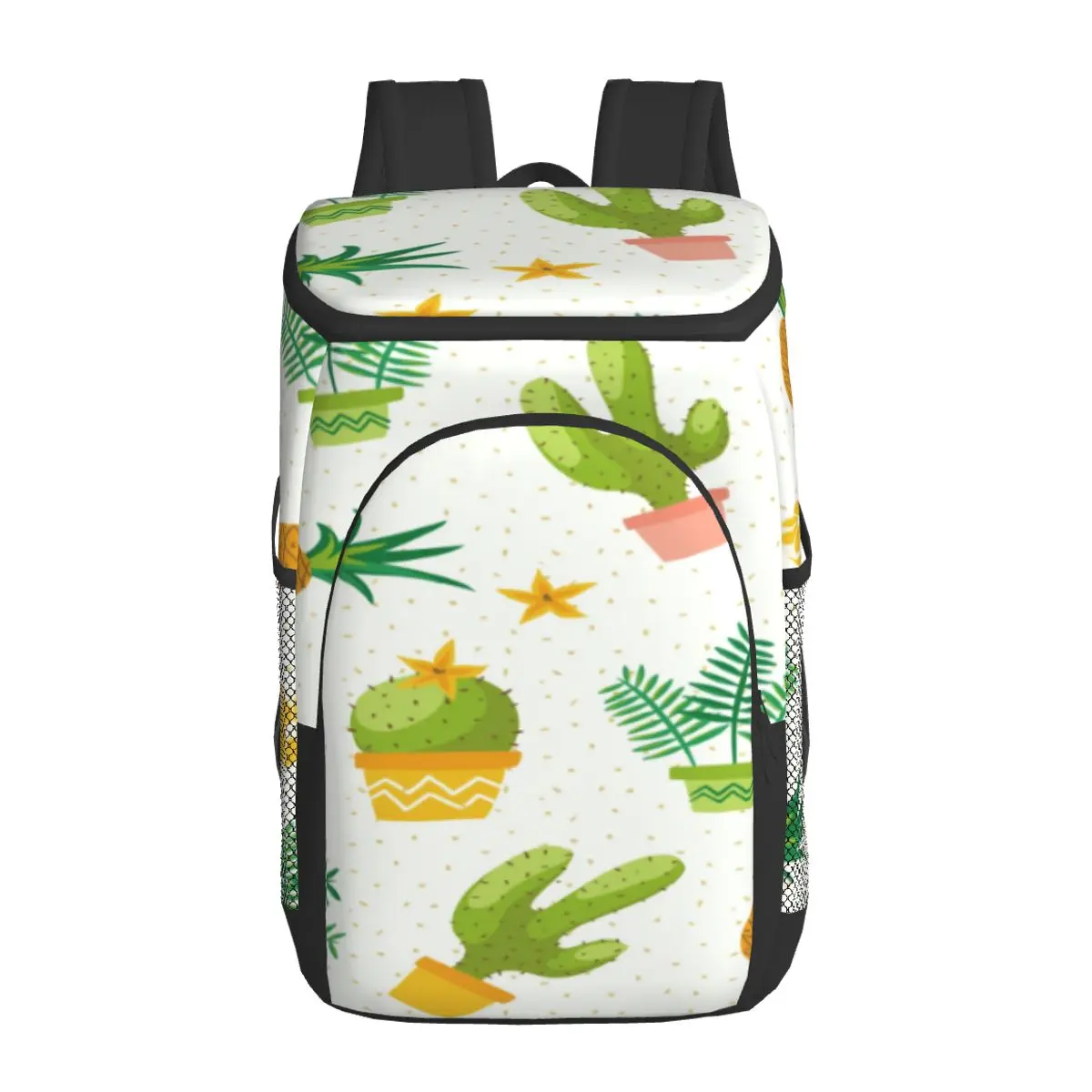 picnic cooler backpack watercolor cactus with fruits waterproof thermo bag refrigerator fresh keeping thermal insulated bag free global shipping