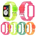 Ремешок спортивный для HUAWEI Watch Fit, сменный Прозрачный Прочный чехол-бампер для часов, аксессуары для часов