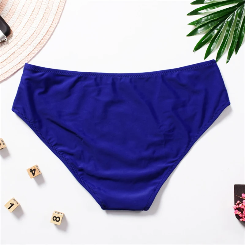 

Women Solid Color Thong Bikini Brazilian Swimwear Women Swimming Bottom Briefs One Piece Swimsuit Panties Underwear Plus Size